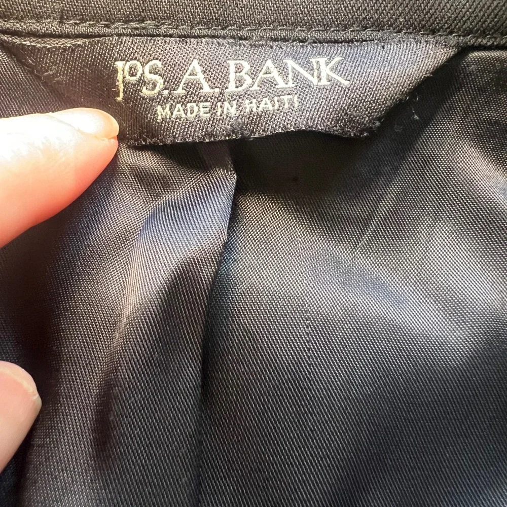Jos. A. Bank 41L Black 100% Wool Two Button Blazer Suit Jacket‎ Menswear Classic
